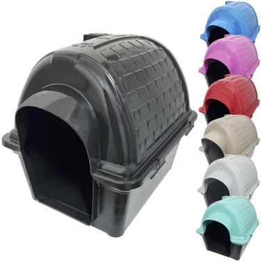 Imagem de Casa Casinha Cachorro Cães Protege Evita Frio Porte Pequeno Plástico I