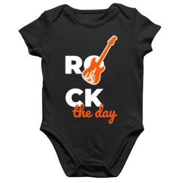 Imagem de Body Bebê Algodão Rock the day - Foca na Moda, Preto, G