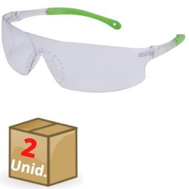Imagem de Kit 2 Oculos Epi Proteçao Uv Antirrisco Segurança Trabalho Construção 