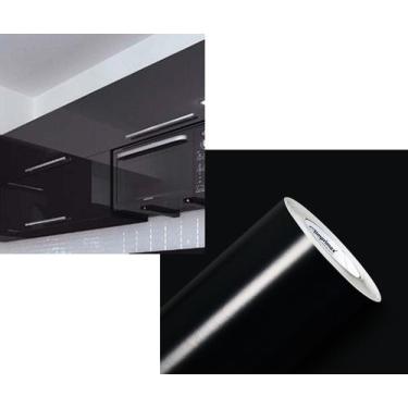 Imagem de Adesivo vinil moveis Geral envelopamento 7Mx50cm Preto Brilho - Marca 