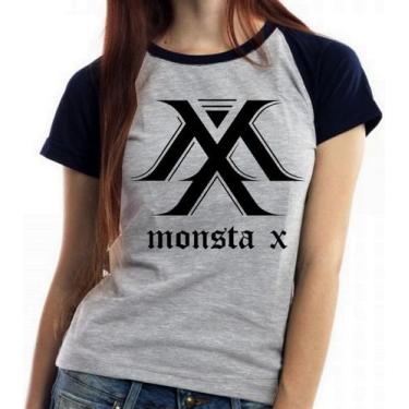 Imagem de Baby look blusa feminina ou Camiseta unissex monsta x k pop bts - Empó