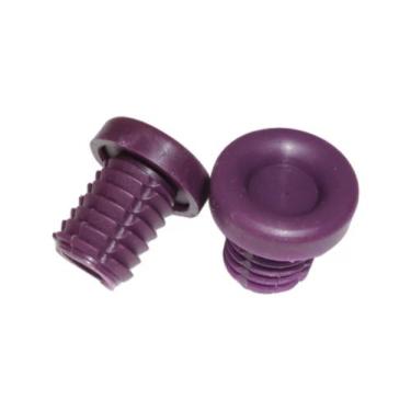 Imagem de Tampa Ponteira Protetor P/ Manopla Guidão Bike Gios Par, Roxo