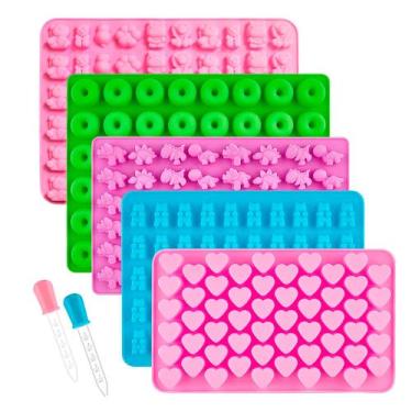 Imagem de 5 Formas Silicone Bala Gummy Bear Gelo Gelatina Doces Kit - Things Ner