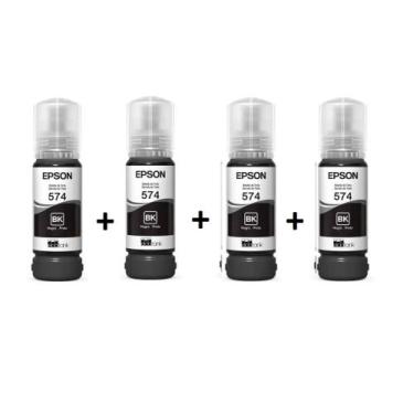 Imagem de Kit com 4 refil epson 574 120 preto original