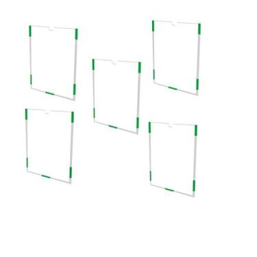 Imagem de 5 Display Acrílico A4 Porta Folha Sulfite P/ Elevador Recado - Genéric