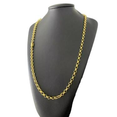 Imagem de Cordão Elo Português 5mm Masculino - Banhado a Ouro 18k - ToJoia18k