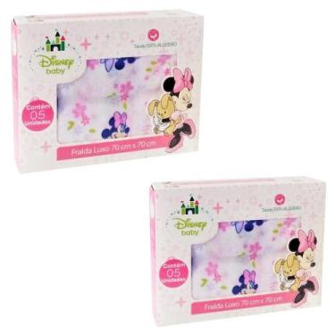 Imagem de Fralda De Pano Estampada Minnie Com 10 - Disney - Dugu 