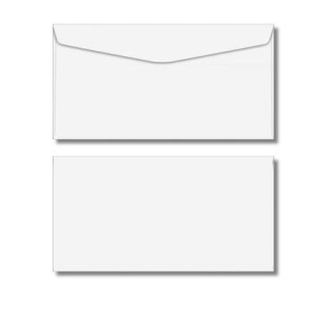 Imagem de 100 Envelopes Carta Oficio 114x229mm Branco Liso 63g - Scrity