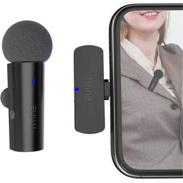 Imagem de Microfone Fifine M6 - Sem Fio - USB Tipo C - Preto