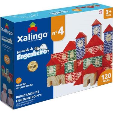 Imagem de Brinquedo para Montar Brincando de Engenheiro 120 Peças - Xalingo