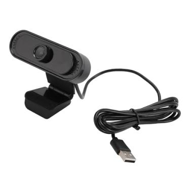 Imagem de Webcam 1080P Com Microfone - Webcam Com Microfone para Desktop, Câmera Web HD 30FPS USB, Câmera de Computador para Laptop PC TV Reuniões On-line