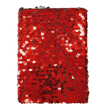 Imagem de Agenda Permanente Anotações 80 Folhas Paetê Vermelho- Quanhe