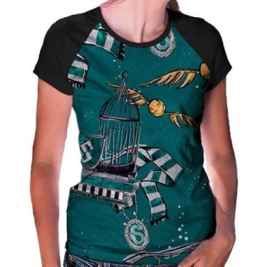 Imagem de Camiseta Raglan Baby Look Harry Potter Ref:85 - smoke, Preto, M