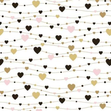 Imagem de Papel De Parede Baby Meninas Corações Coloridos - 1,50x0,50m - DEKAL D