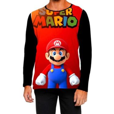 Imagem de Camiseta Manga Longa Ads Super Mario Luigi Mario boss 8 - Fabriqueta, 