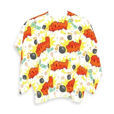 Imagem de Capa Barbeiro Estampa Boom Cetim 156x146cm - PRESENTE-BRINDE