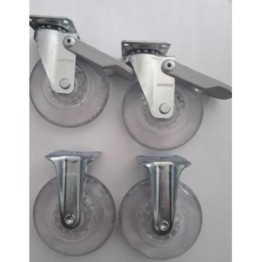 Imagem de Rodizio para carrinhos e  móveis roda gel com freio e sem kit glap 310