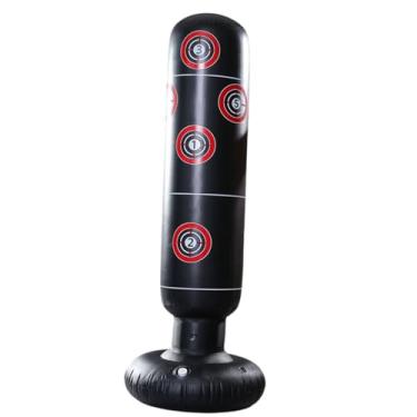 Imagem de Vaveren Saco de pancadas inflável, brinquedo de pancada, saco de areia, 160 cm de altura, equipamento de boxe autônomo, saco de boxe para exercícios de Muay