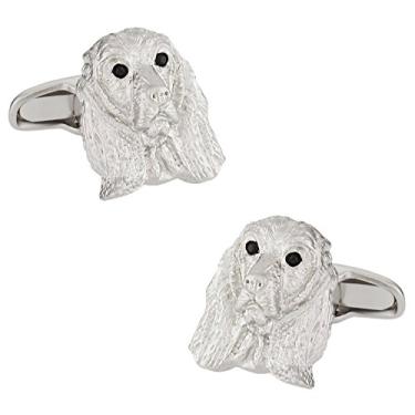 Imagem de Cuff-Daddy Cuff-Daddy Cuff-Cuff-Daddy Cocker Spaniel Dog Abotoaduras com caixa de apresentação