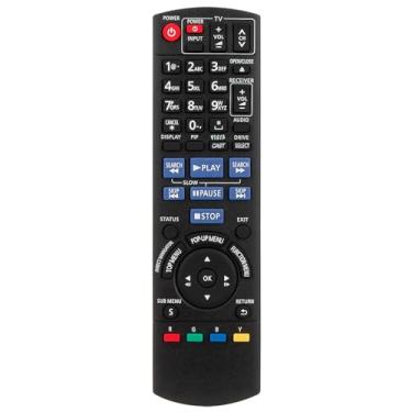 Imagem de ECONTROLLY Leitor de Blu-ray N2QAKB000076 Comandante remoto de substituição compatível com PANASONIC Blu-ray Disc DVD Player DMP-BD65K DMP-BD45K DMP-BD85 DMP-BD45 DMP-BD65 DMP-BDT100 DMP-BD655