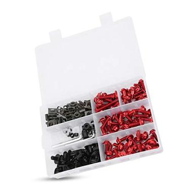Imagem de Parafusos de Carenagem para Para-brisa de Motocicleta, Kit de Parafusos M5 M6, Resistente, Material de Alumínio Abs, Várias Cores, Acessórios para Motocicleta (Vermelho)