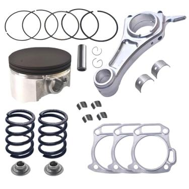 Imagem de Billet Rod (3.308) Pistão de topo plano revestido de cerâmica 70 mm Kit .550 para as versões Harbor Freight Predator 212cc Hemi e Non-Hemi Engine Minibike Go Kart Cart