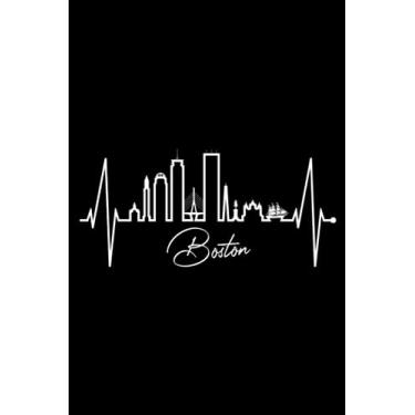 Imagem de Boston Notizbuch: Boston Skyline Herzschlag Journal & Tagebuch für Boston Fans USA Herz Ich Liebe Boston (Liniert, 15 x 23 cm, 120 Linierte Seiten, 6" x 9") Boston Skylines für Reise zur USA Ostküste