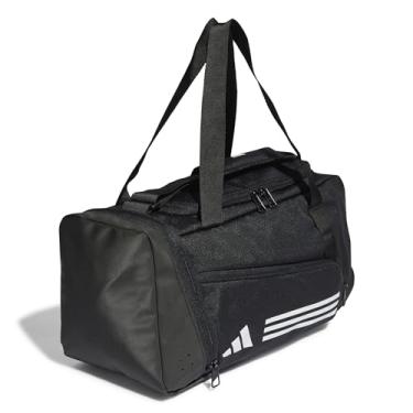 Imagem de adidas Bolsa esportiva unissex Essentials com 3 listras, Preto/bahama p, NS, Bolsa esportiva