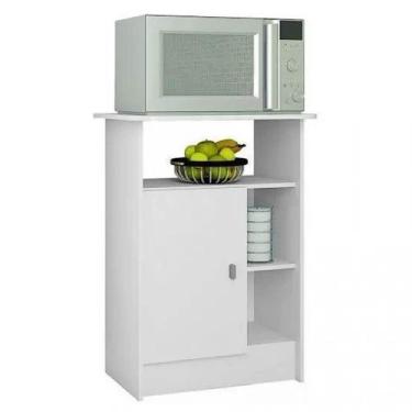 Imagem de Balcão Multiuso Gramado 1 Porta com Fruteira Atualle Cor Branco - Estr