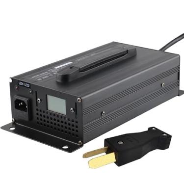 Imagem de Carregador de bateria de carrinho de golfe 36V 25AMP Carregador portátil de carrinho de golfe 36V Com tela LCD, Para carregamento de bateria de chumbo-ácido,36V 25A with small Crowfoot