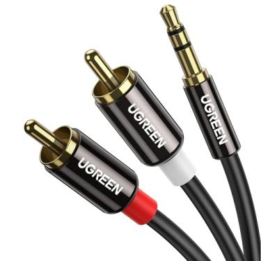 Imagem de UGREEN Cabo de 3,5 mm para RCA, 16 Pés Adaptador de Áudio Auxiliar HiFi para Fone de Ouvido, Shell de Metal, Y Splitter, Conector 1/8 para Par RCA