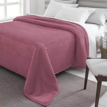 Imagem de Cobertor Casal Dyuri Sherpa Liso - Jolitex, ROSE