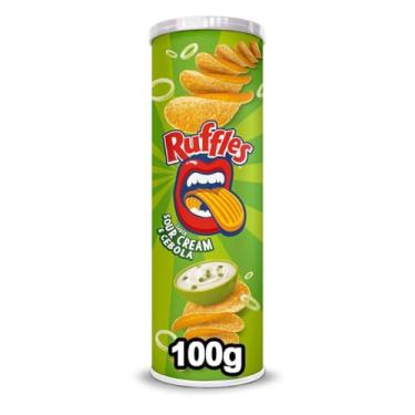Imagem de Salgadinho a Base De Batata Sour Cream e Cebola Ruffles Tira Onda Elma Chips Tubo 100G