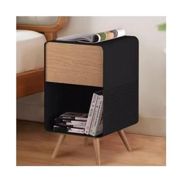 Imagem de LICONG-2020 CUabinet lateral mesa de cabeceira minimalista quarto pequeno sofá mesa lateral armário de canto (cor: C)