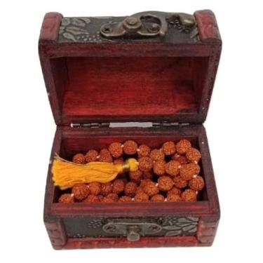 Imagem de Japamala Com 108 Contas Rudraksha Hindu + Caixinha 7 MM