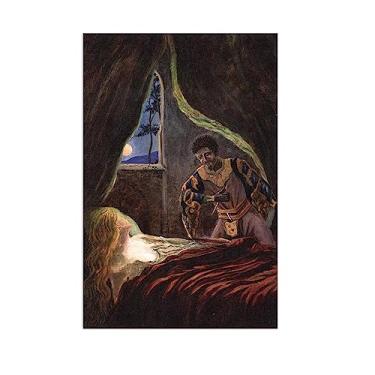 Imagem de JZSDGB Impressões de arte de parede em tela de Louis M. Eilshemius-Famous Paintings Reprodução em tela - 'Othello and Desdemona' Imagens de paisagem impressas em tela 60 x 90 cm (24 x 35 pol) somente