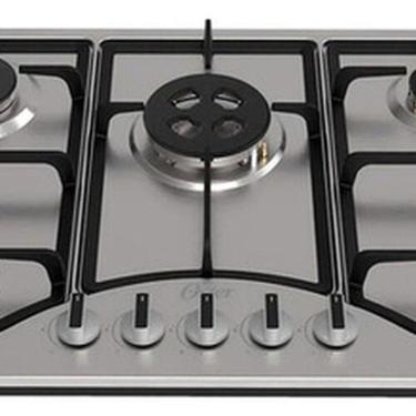 Imagem de Cooktop A Gas Semiprofissional Inox 5 Bocas 51x76cm - Oster