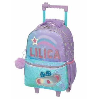 Imagem de MOCHILA Infantil CARRRINHO RODINHAS LILICA RIPILICA LILÁS