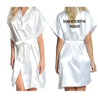 Imagem de Robe roupão hobbe Personalizado todo em cetim