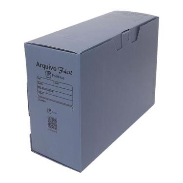 Imagem de Kit Arquivo Morto Facil Polionda A4 Oficio Polibras 25 Und, Cinza