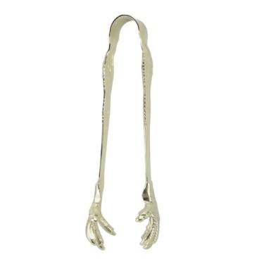 Imagem de MUNEFE CLAW ESTILO DE GELO, Aço inoxidável à mão Polida Eagle forma de gelo pinças de gelo, ferramentas de barão de barra (Gold Plating)