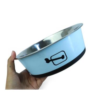Imagem de Tigela para Ração - Aço Inox tamanho M - ZUKA PETS, Azul