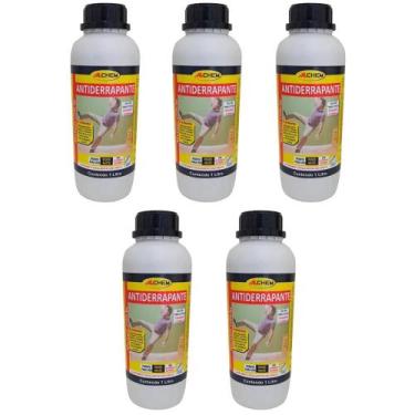 Imagem de Kit 5 antiderrapante liquido rampa piscina banheiro allchem 1 litro
