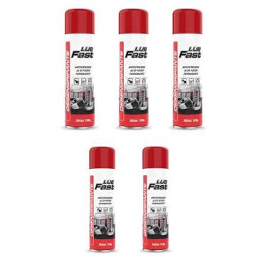 Imagem de Kit com 5 Desengripantes Anticorrosivo Lub Fast 300ml - Auto Fast