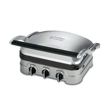 Imagem de Grill Eletrico Cuisinart Griddler 5 em 1 Gr4ncbr 1500w Aço Escovado 110v