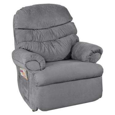 Imagem de Poltrona do Papai Reclinável Debby Suede CinzaGran Belo