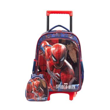 Imagem de Kit Escolar Mochila Rodas + Lancheira Spider-Man Homem Aranha