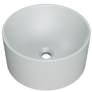 Imagem de Cuba de Apoio Redonda Para Banheiro Lavabo C01 BL30W Cinza Matte Fosca - Lyam