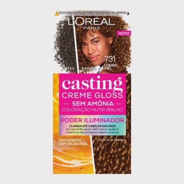 Imagem de Tintura Casting Creme Gloss Sem Amônia L'oréal Paris Poder Iluminador Cor 731 Louro Mel