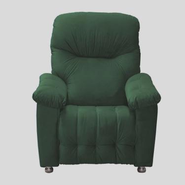 Imagem de Poltrona do Papai Reclinável Virtus Veludo Verde Matrix